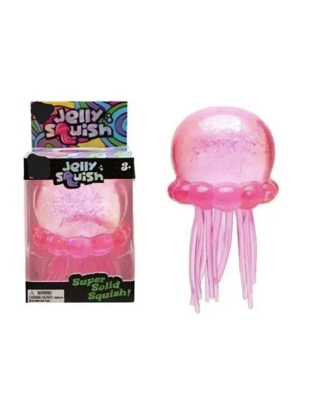 Jelly Squish Pink Jellyfish Super Solid Squishy Sensory Fidget Stress Toy In Box